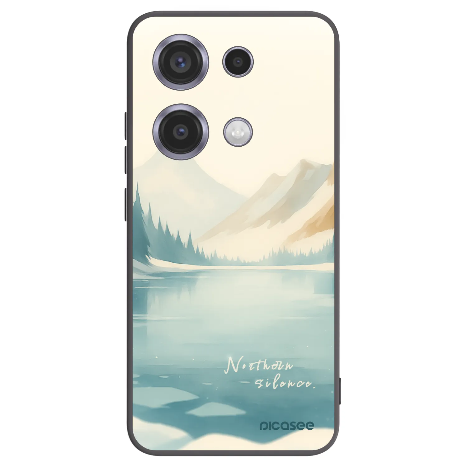 Picasee fekete szilikon tok az alábbi mobiltelefonokra Xiaomi Redmi Note 14S - NOTHERN SILENCE