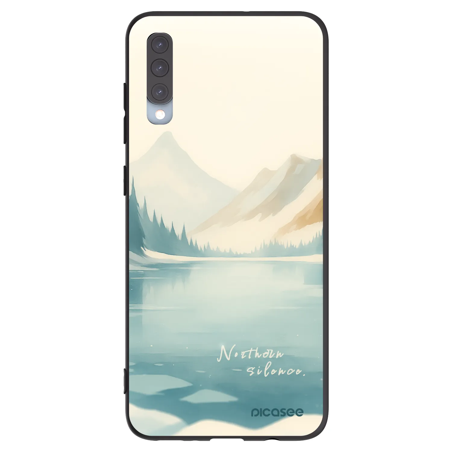 Picasee fekete szilikon tok az alábbi mobiltelefonokra Samsung Galaxy A70 A705F - NOTHERN SILENCE