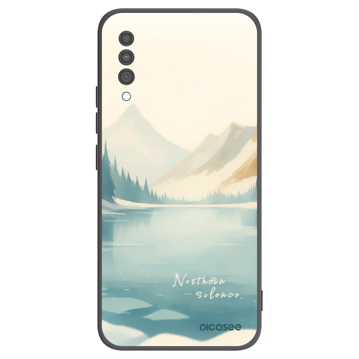 Picasee fekete szilikon tok az alábbi mobiltelefonokra Samsung Galaxy A30s A307F - NOTHERN SILENCE