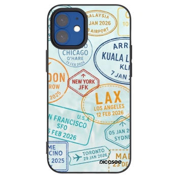 Picasee fekete szilikon tok az alábbi mobiltelefonokra Apple iPhone 12 mini - PASSPORT EDITION