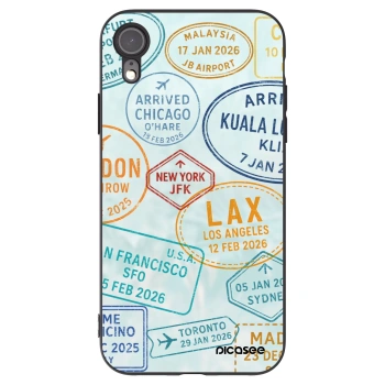 Picasee fekete szilikon tok az alábbi mobiltelefonokra Apple iPhone XR - PASSPORT EDITION