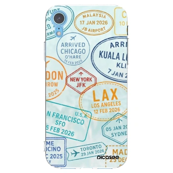 Picasee átlátszó szilikon tok az alábbi mobiltelefonokra Apple iPhone XR - PASSPORT EDITION