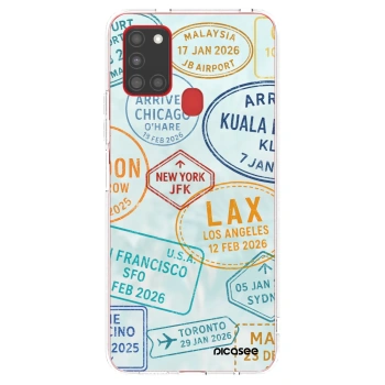 Picasee átlátszó szilikon tok az alábbi mobiltelefonokra Samsung Galaxy A21s - PASSPORT EDITION