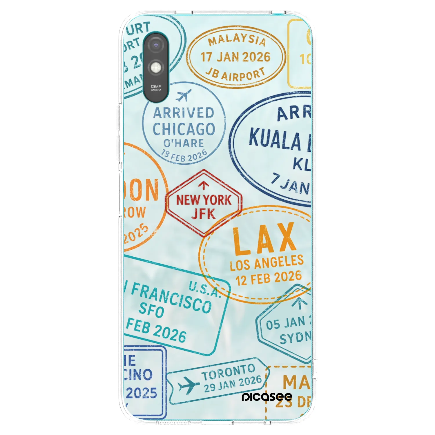 Picasee átlátszó szilikon tok az alábbi mobiltelefonokra Xiaomi Redmi 9A - PASSPORT EDITION