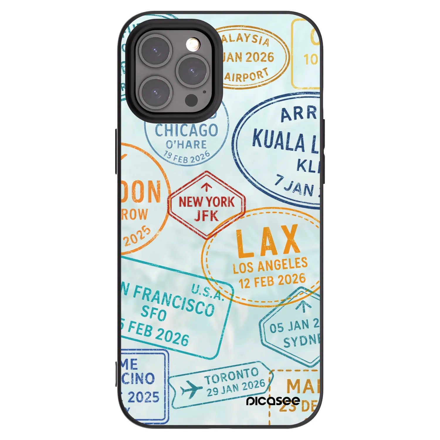 Picasee fekete szilikon tok az alábbi mobiltelefonokra Apple iPhone 12 Pro Max - PASSPORT EDITION