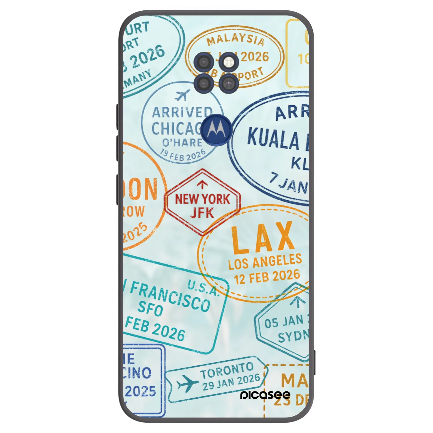 Picasee fekete szilikon tok az alábbi mobiltelefonokra Motorola Moto G9 Play - PASSPORT EDITION