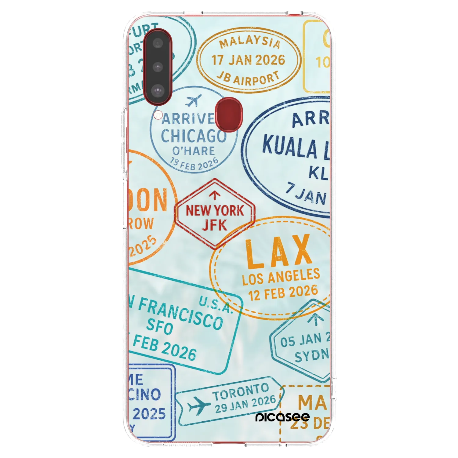Picasee átlátszó szilikon tok az alábbi mobiltelefonokra Samsung Galaxy A20s - PASSPORT EDITION