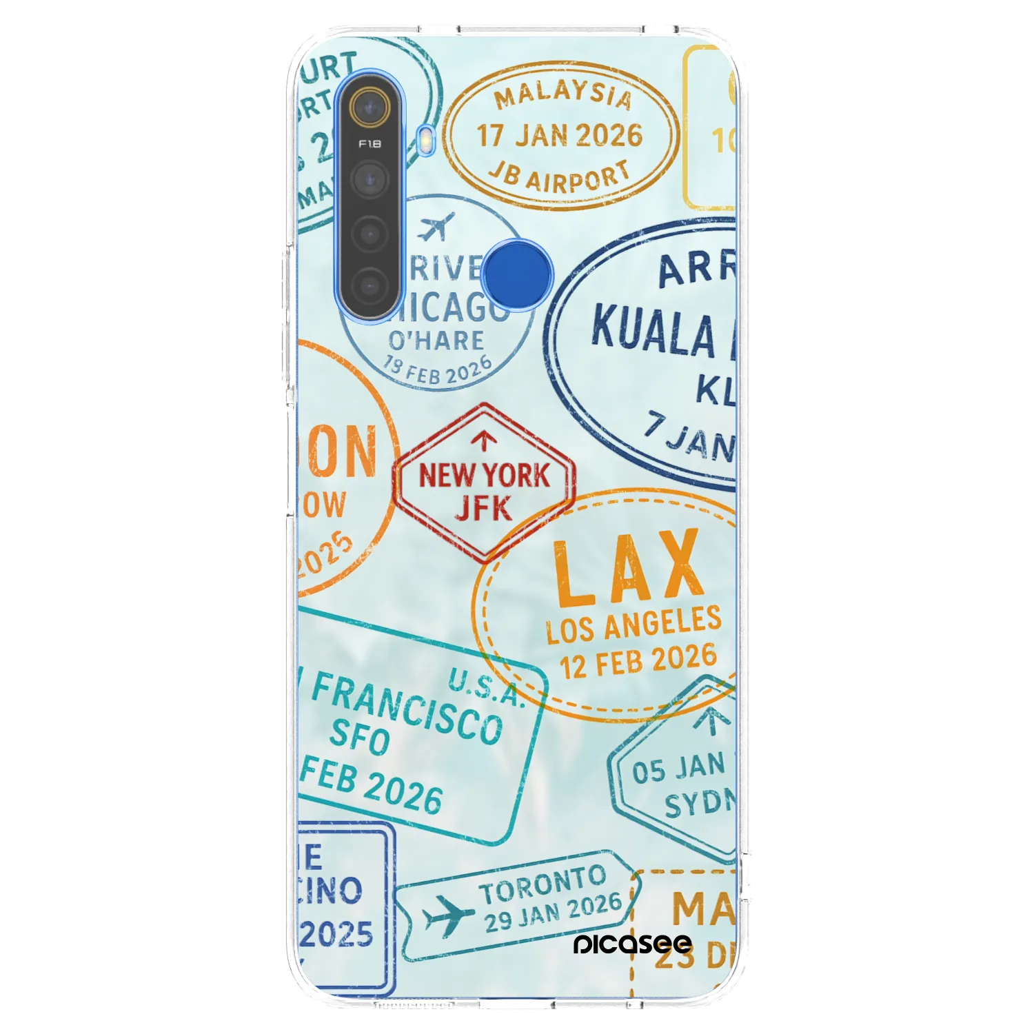 Picasee átlátszó szilikon tok az alábbi mobiltelefonokra Realme 5 - PASSPORT EDITION