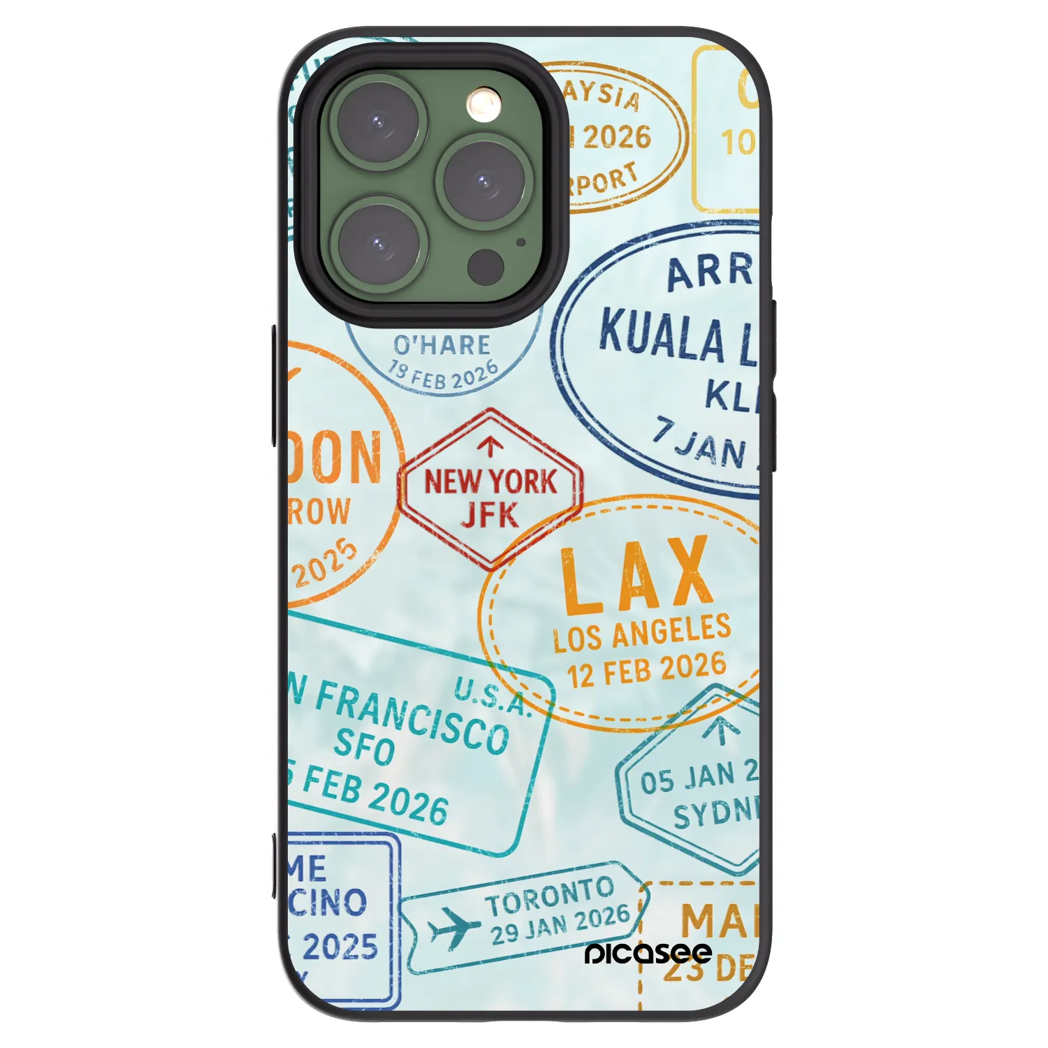 Picasee fekete szilikon tok az alábbi mobiltelefonokra Apple iPhone 13 Pro - PASSPORT EDITION