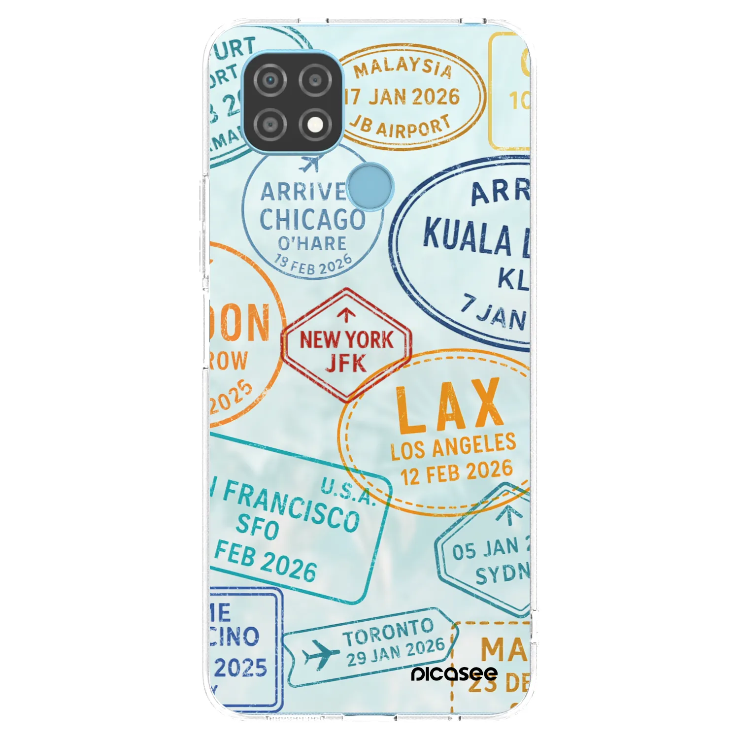 Picasee átlátszó szilikon tok az alábbi mobiltelefonokra Realme C21 - PASSPORT EDITION