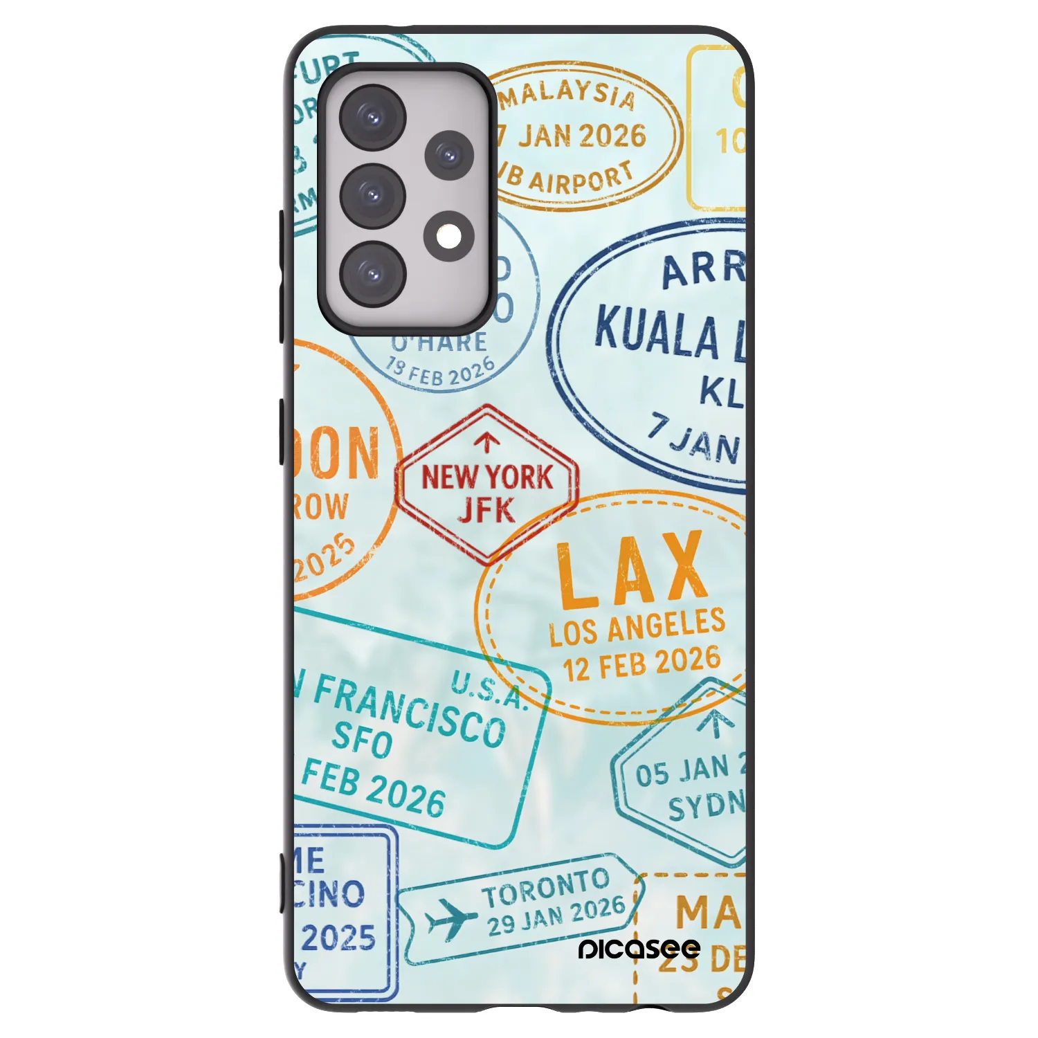 Picasee fekete szilikon tok az alábbi mobiltelefonokra Samsung Galaxy A52s 5G A528B - PASSPORT EDITION