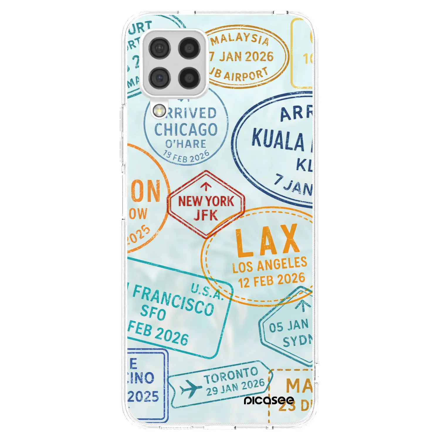 Picasee átlátszó szilikon tok az alábbi mobiltelefonokra Samsung Galaxy A22 A225F 4G - PASSPORT EDITION