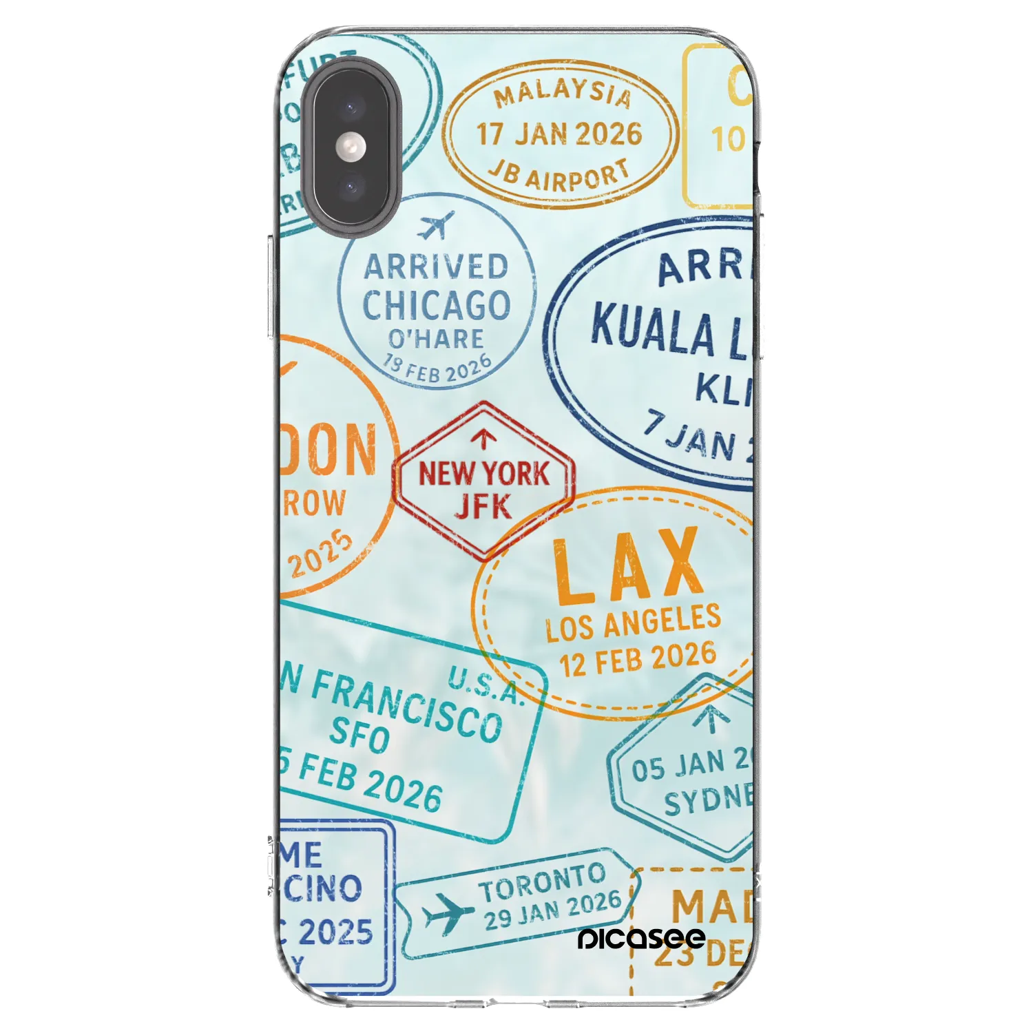 Picasee átlátszó szilikon tok az alábbi mobiltelefonokra Apple iPhone XS Max - PASSPORT EDITION