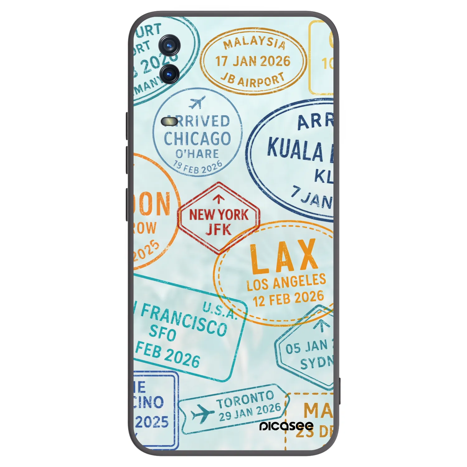 Picasee fekete szilikon tok az alábbi mobiltelefonokra Vivo Y11s - PASSPORT EDITION
