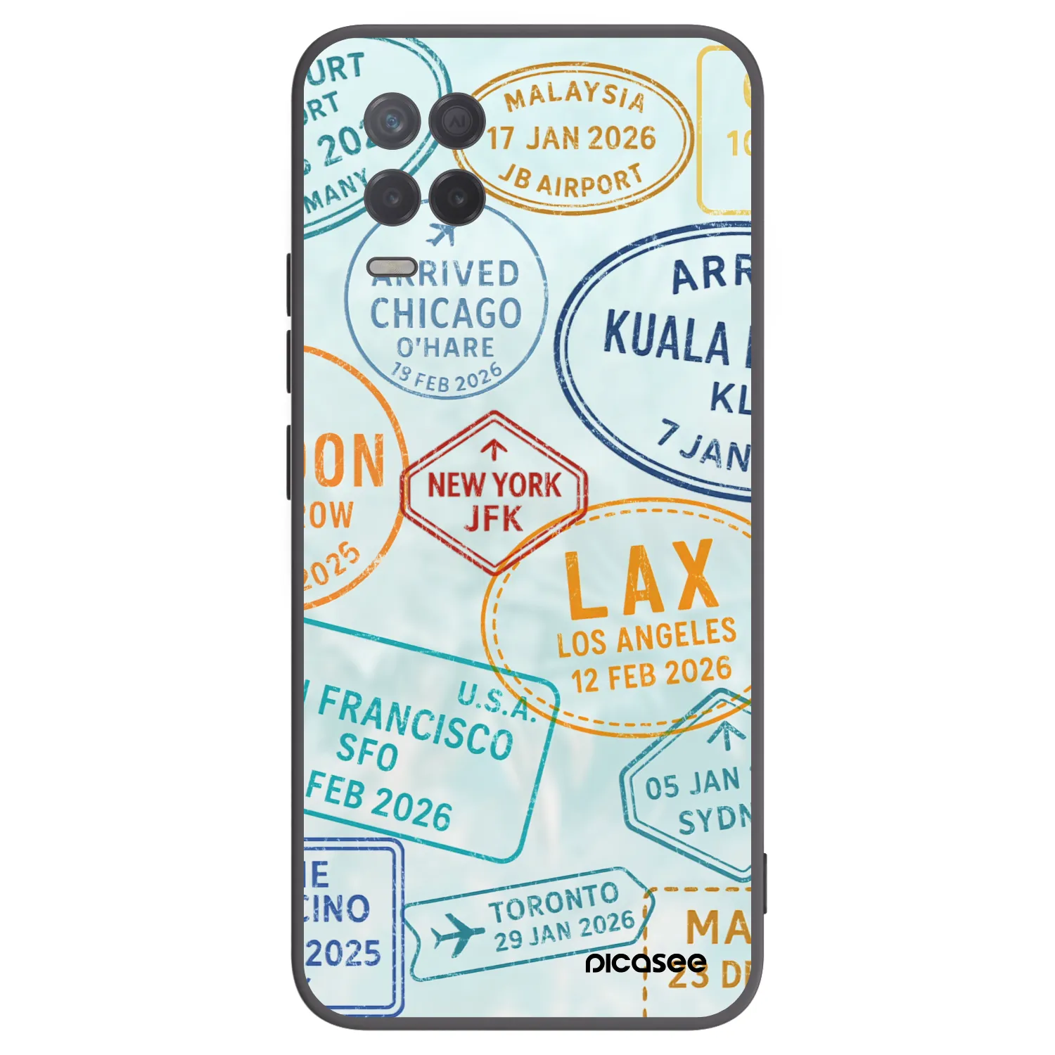 Picasee fekete szilikon tok az alábbi mobiltelefonokra Realme 8 5G - PASSPORT EDITION