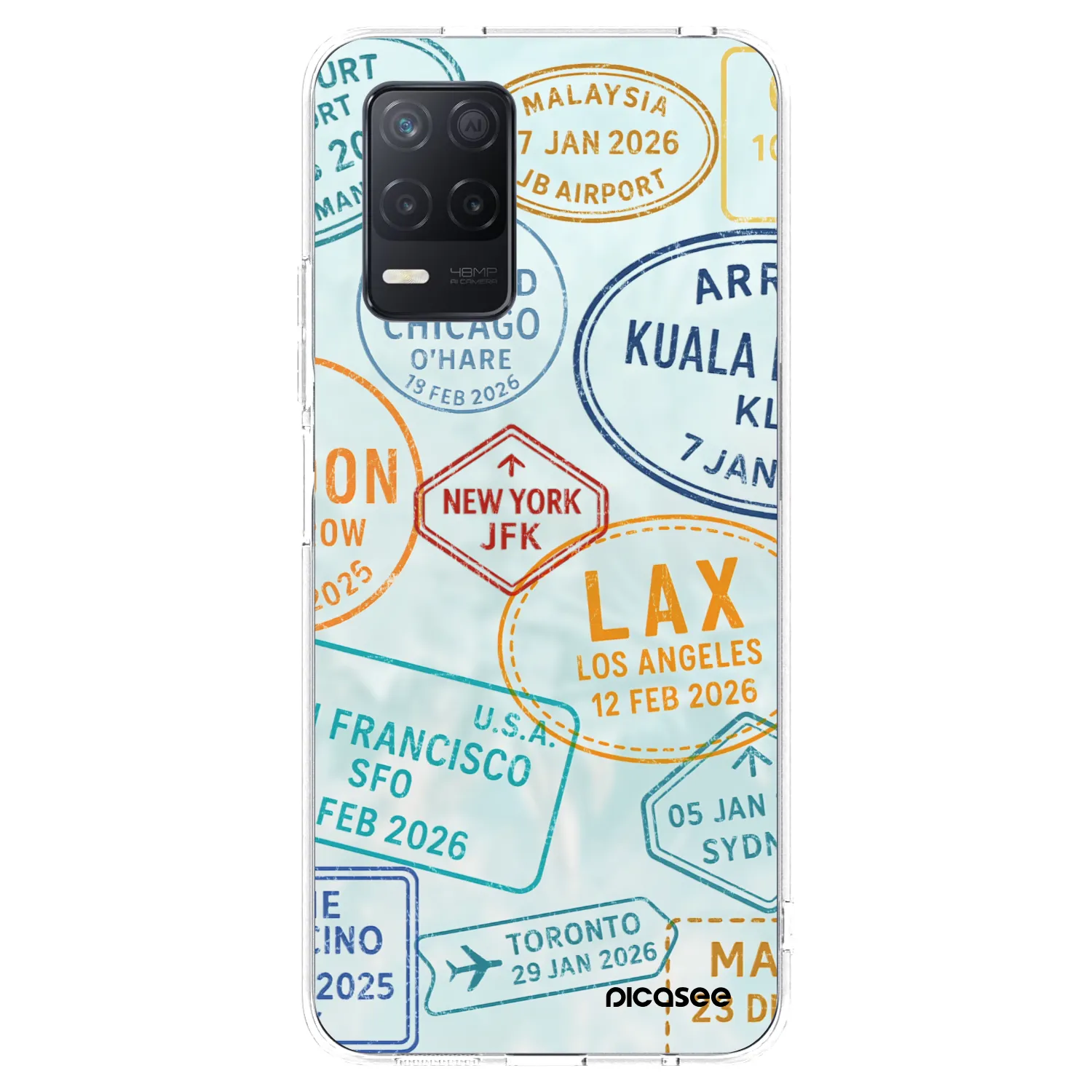 Picasee átlátszó szilikon tok az alábbi mobiltelefonokra Realme 8 5G - PASSPORT EDITION