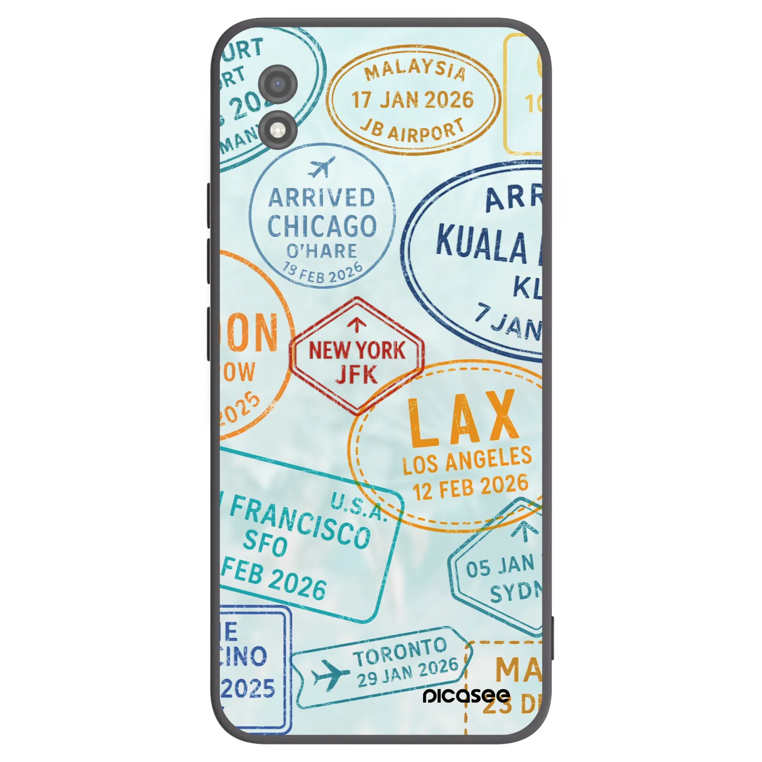 Picasee fekete szilikon tok az alábbi mobiltelefonokra Realme C11 (2021) - PASSPORT EDITION