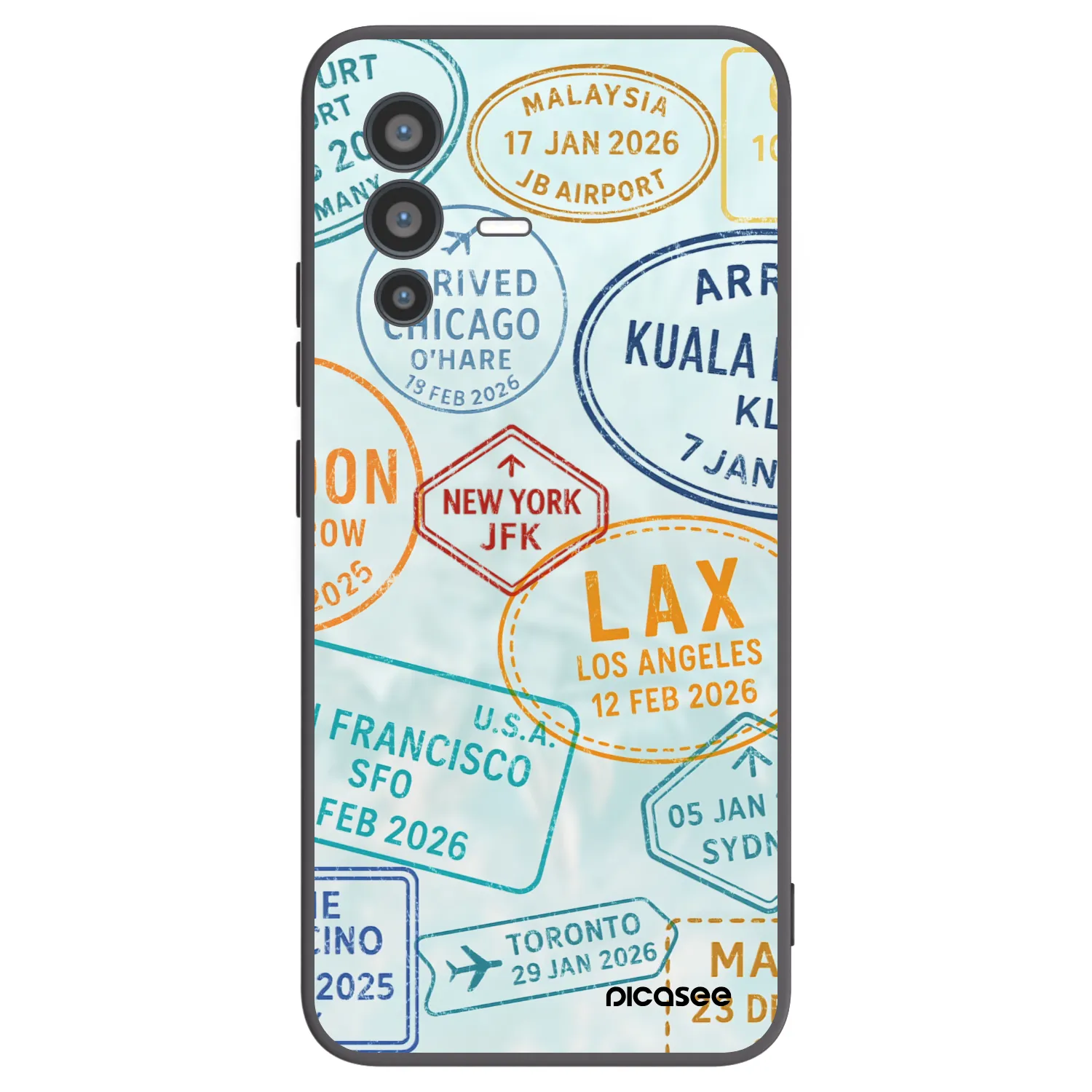 Picasee fekete szilikon tok az alábbi mobiltelefonokra Vivo V23 5G - PASSPORT EDITION