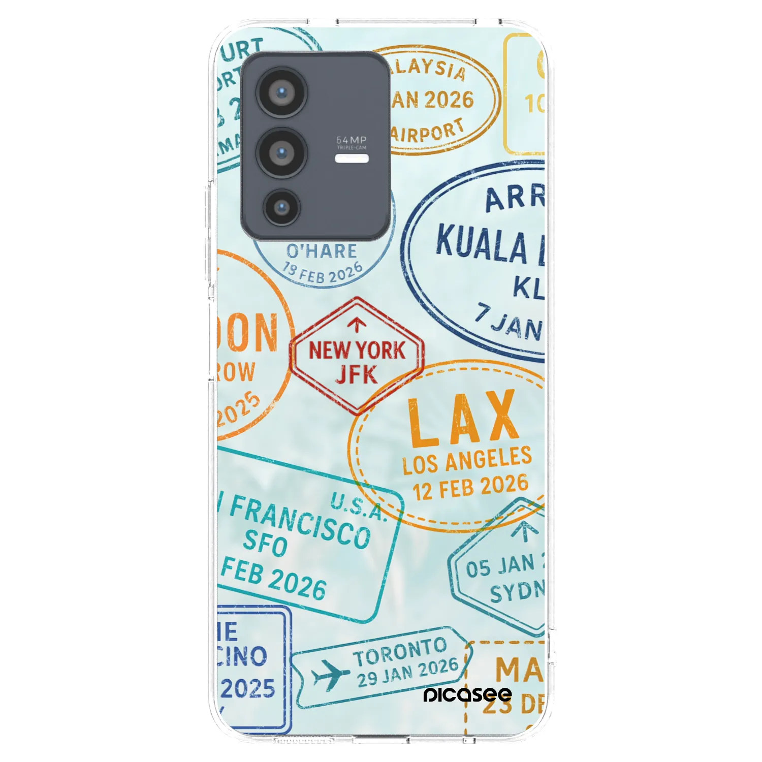 Picasee átlátszó szilikon tok az alábbi mobiltelefonokra Vivo V23 5G - PASSPORT EDITION