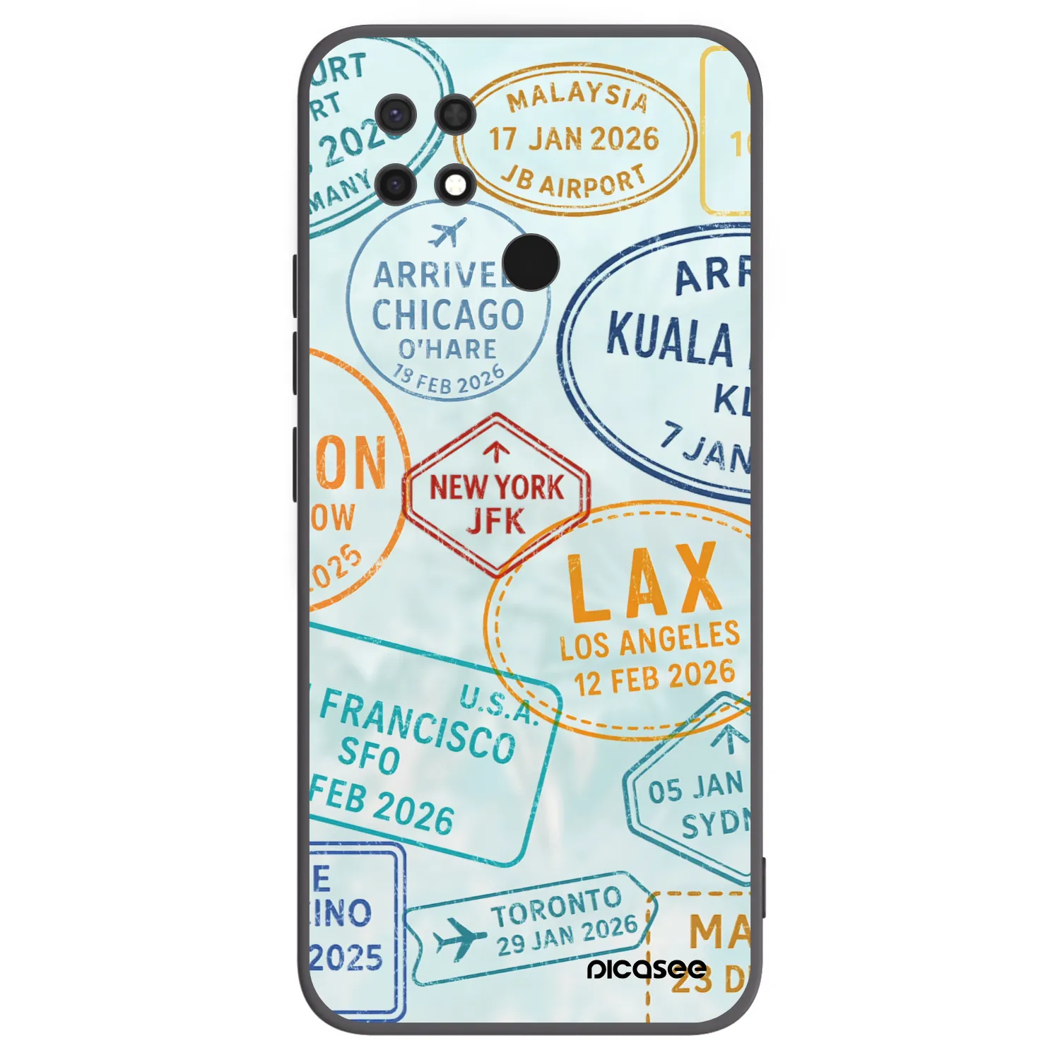 Picasee fekete szilikon tok az alábbi mobiltelefonokra Xiaomi Redmi 10C - PASSPORT EDITION