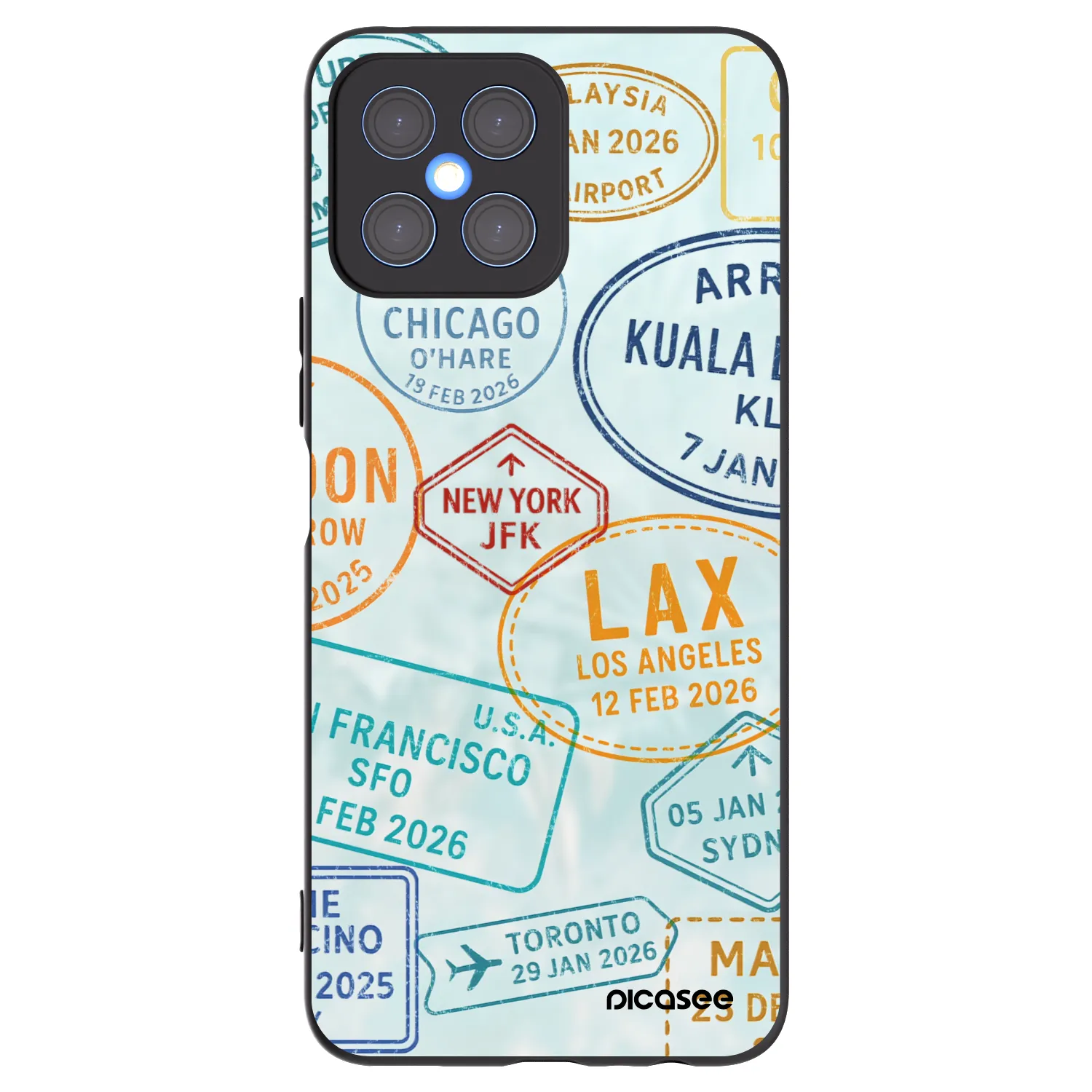 Picasee fekete szilikon tok az alábbi mobiltelefonokra Honor X8 4G - PASSPORT EDITION