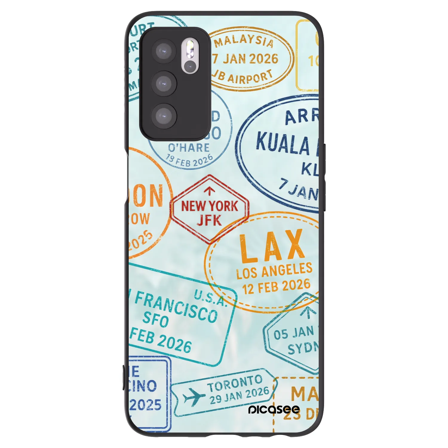 Picasee fekete szilikon tok az alábbi mobiltelefonokra OPPO A16 - PASSPORT EDITION