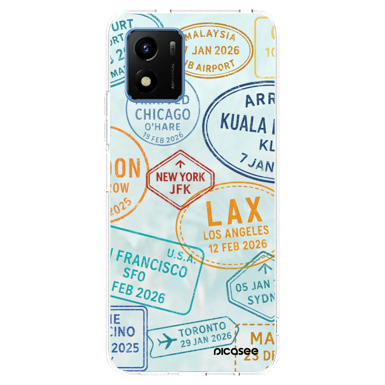 Picasee átlátszó szilikon tok az alábbi mobiltelefonokra Vivo Y01 - PASSPORT EDITION