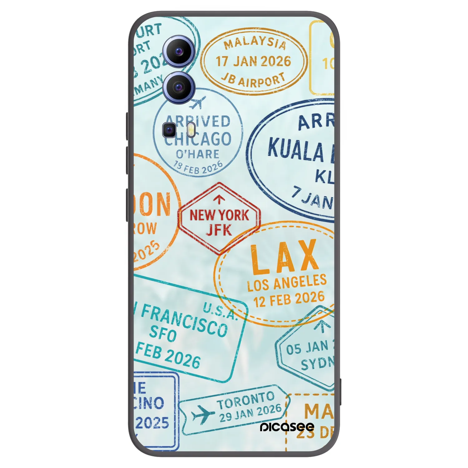 Picasee fekete szilikon tok az alábbi mobiltelefonokra Vivo Y52 5G - PASSPORT EDITION