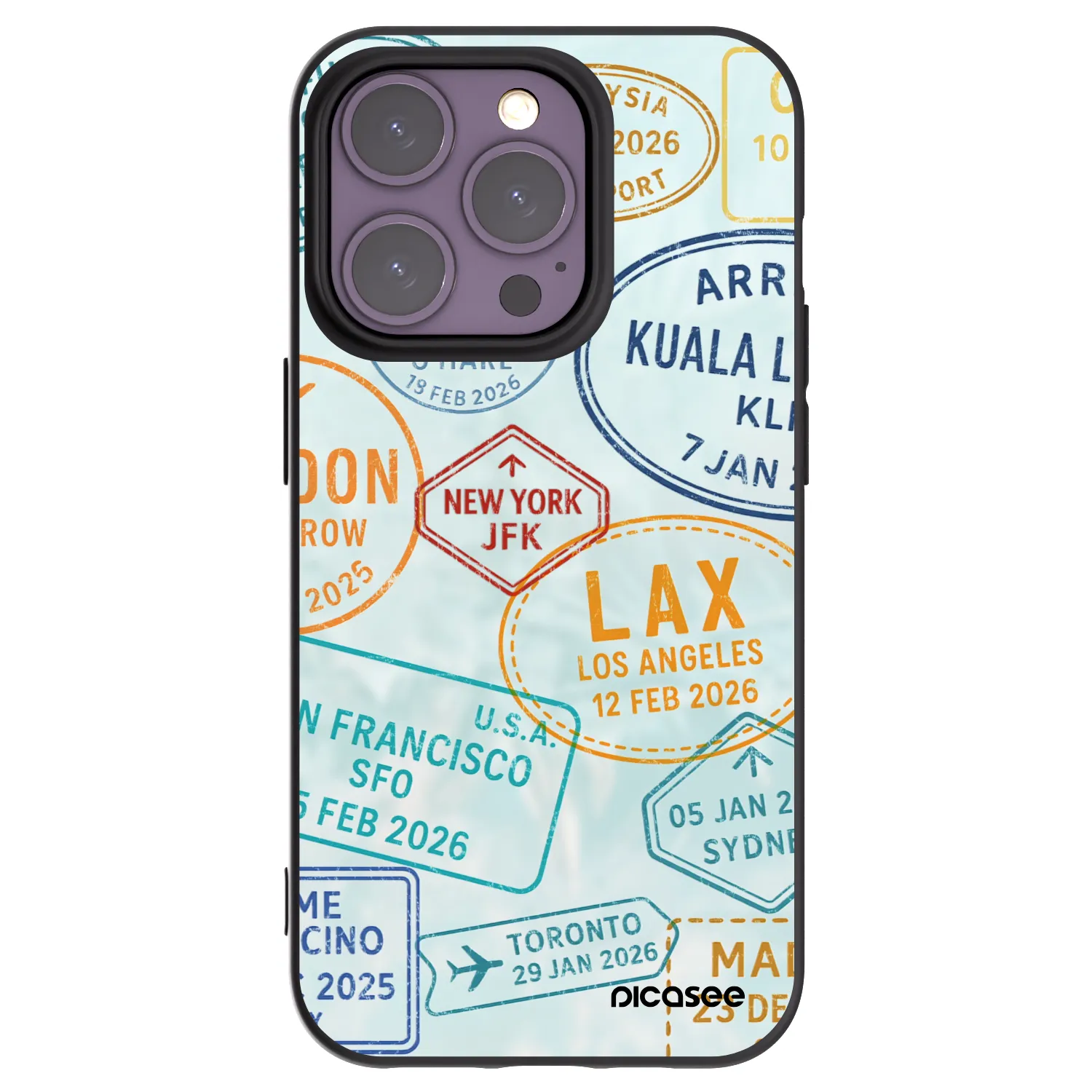 Picasee fekete szilikon tok az alábbi mobiltelefonokra Apple iPhone 14 Pro - PASSPORT EDITION