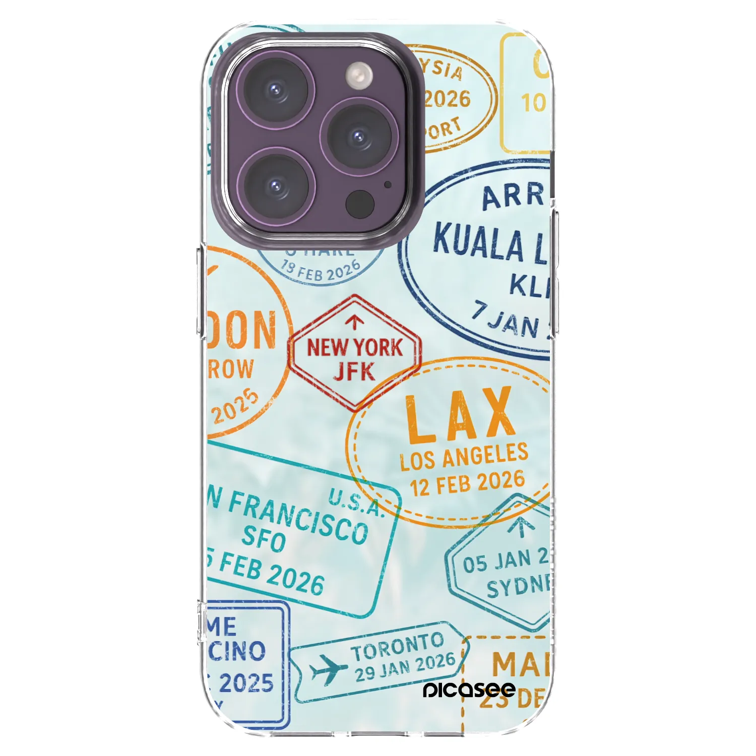 Picasee átlátszó szilikon tok az alábbi mobiltelefonokra Apple iPhone 14 Pro - PASSPORT EDITION