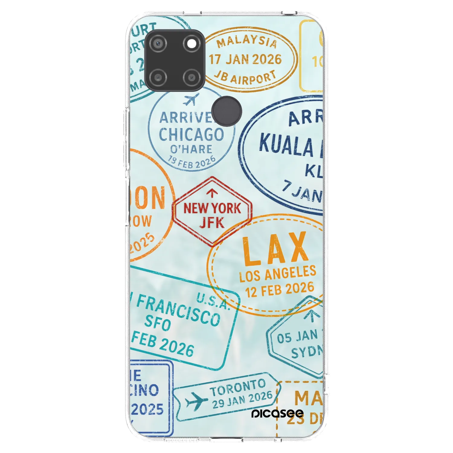 Picasee átlátszó szilikon tok az alábbi mobiltelefonokra Realme C21Y - PASSPORT EDITION