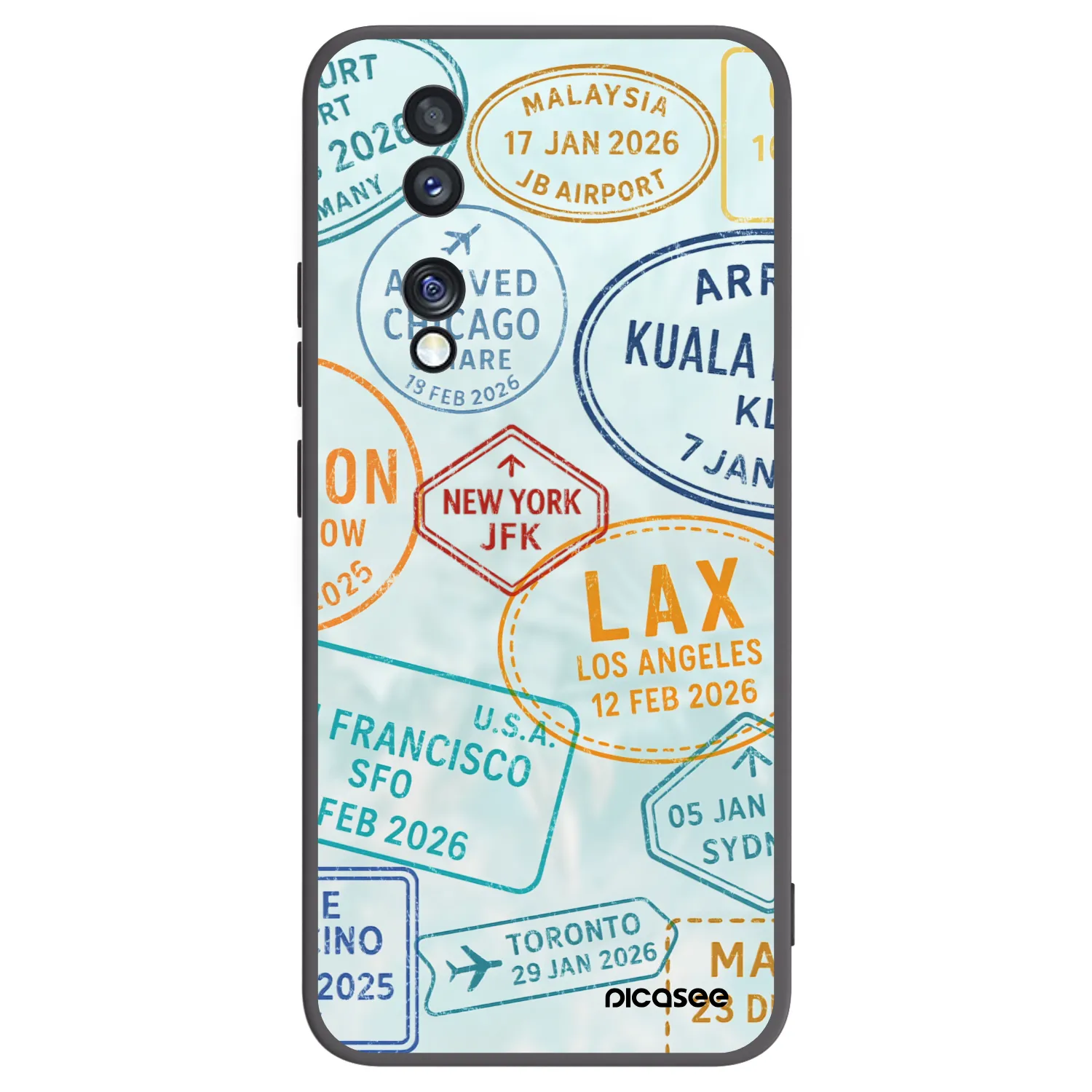 Picasee fekete szilikon tok az alábbi mobiltelefonokra Honor 70 - PASSPORT EDITION