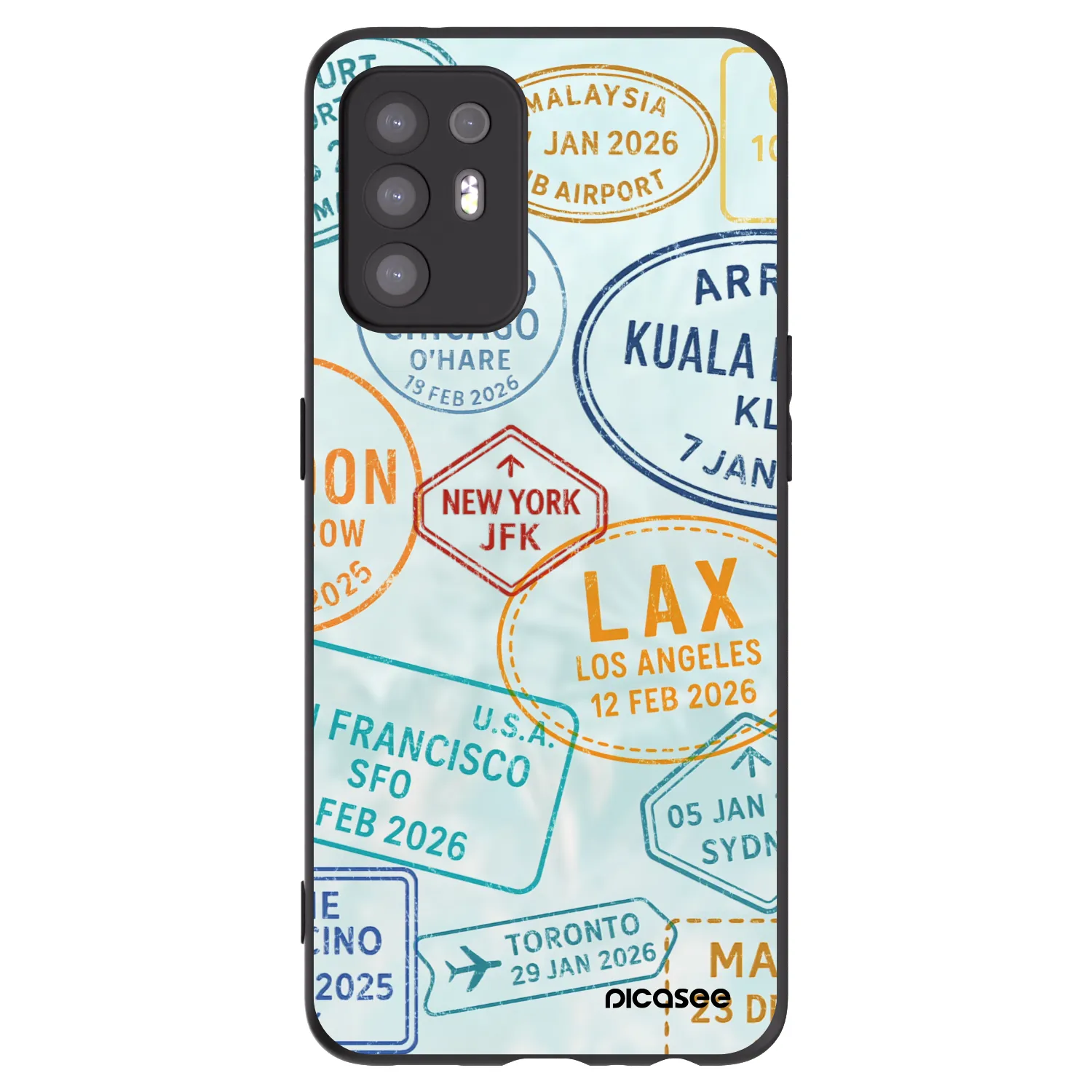 Picasee fekete szilikon tok az alábbi mobiltelefonokra OPPO A94 5G - PASSPORT EDITION