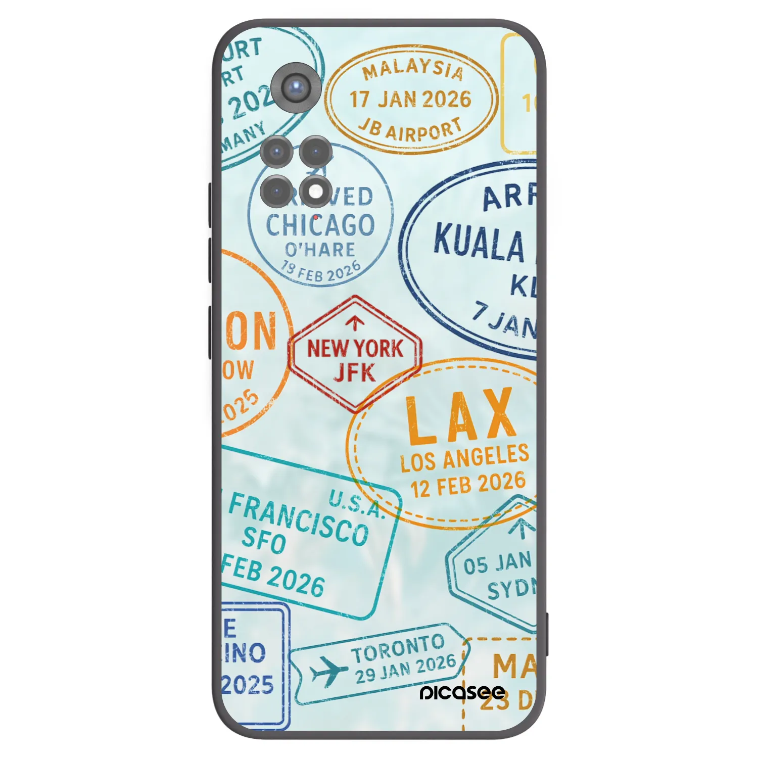 Picasee fekete szilikon tok az alábbi mobiltelefonokra Xiaomi Redmi Note 11S 5G - PASSPORT EDITION