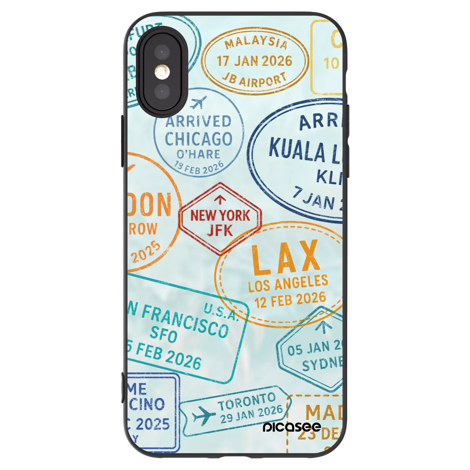 Picasee fekete szilikon tok az alábbi mobiltelefonokra Apple iPhone X/XS - PASSPORT EDITION