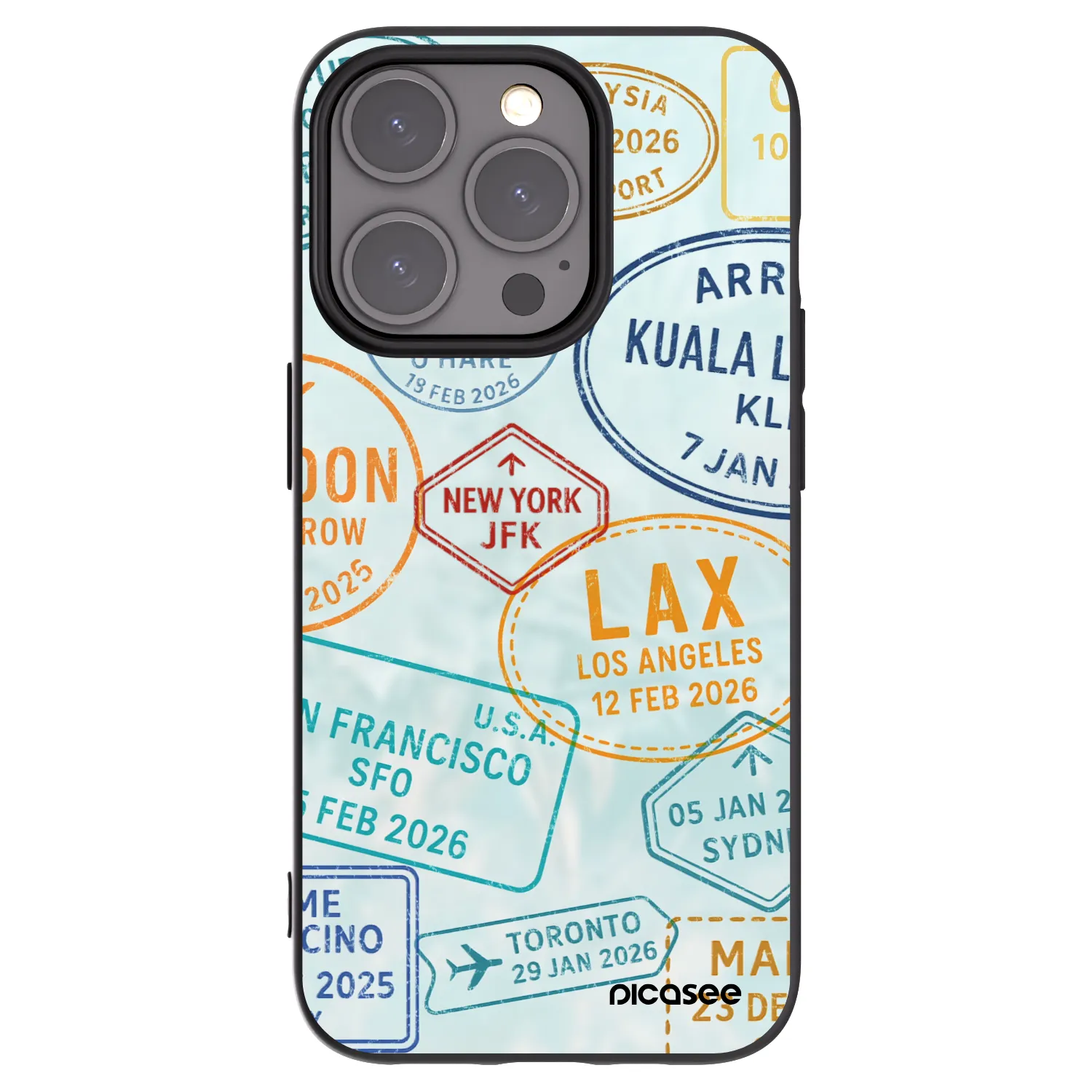 Picasee fekete szilikon tok az alábbi mobiltelefonokra Apple iPhone 15 Pro - PASSPORT EDITION