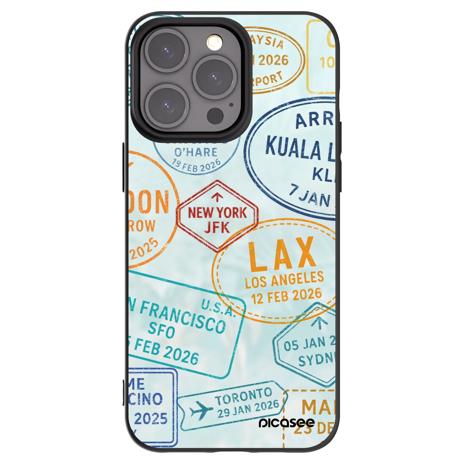 Picasee fekete szilikon tok az alábbi mobiltelefonokra Apple iPhone 15 Pro Max - PASSPORT EDITION