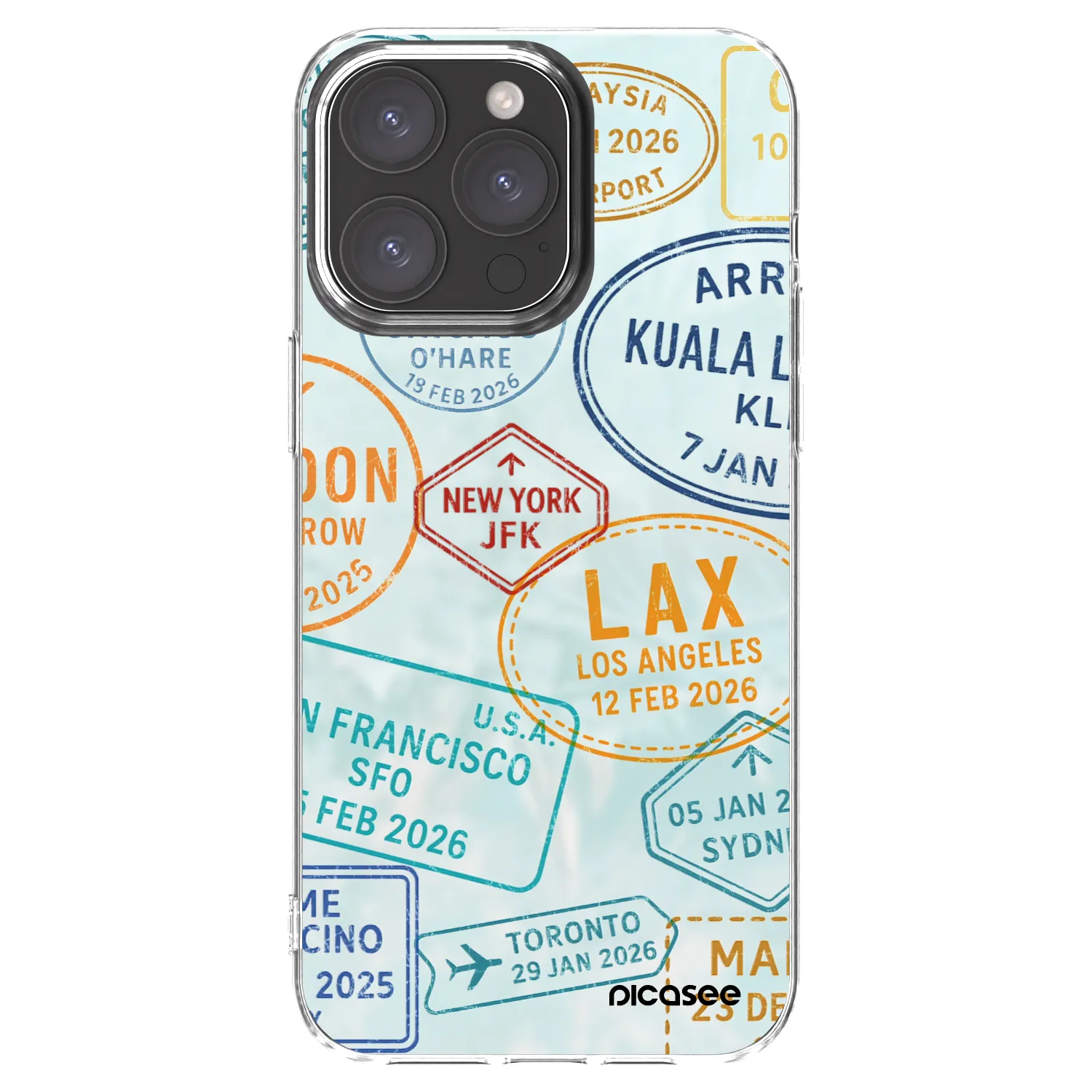 Picasee átlátszó szilikon tok az alábbi mobiltelefonokra Apple iPhone 15 Pro Max - PASSPORT EDITION