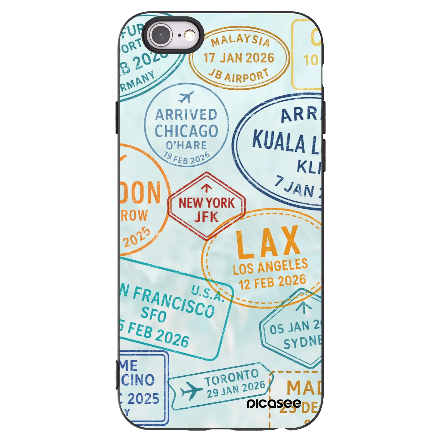 Picasee fekete szilikon tok az alábbi mobiltelefonokra Apple iPhone 6/6S - PASSPORT EDITION