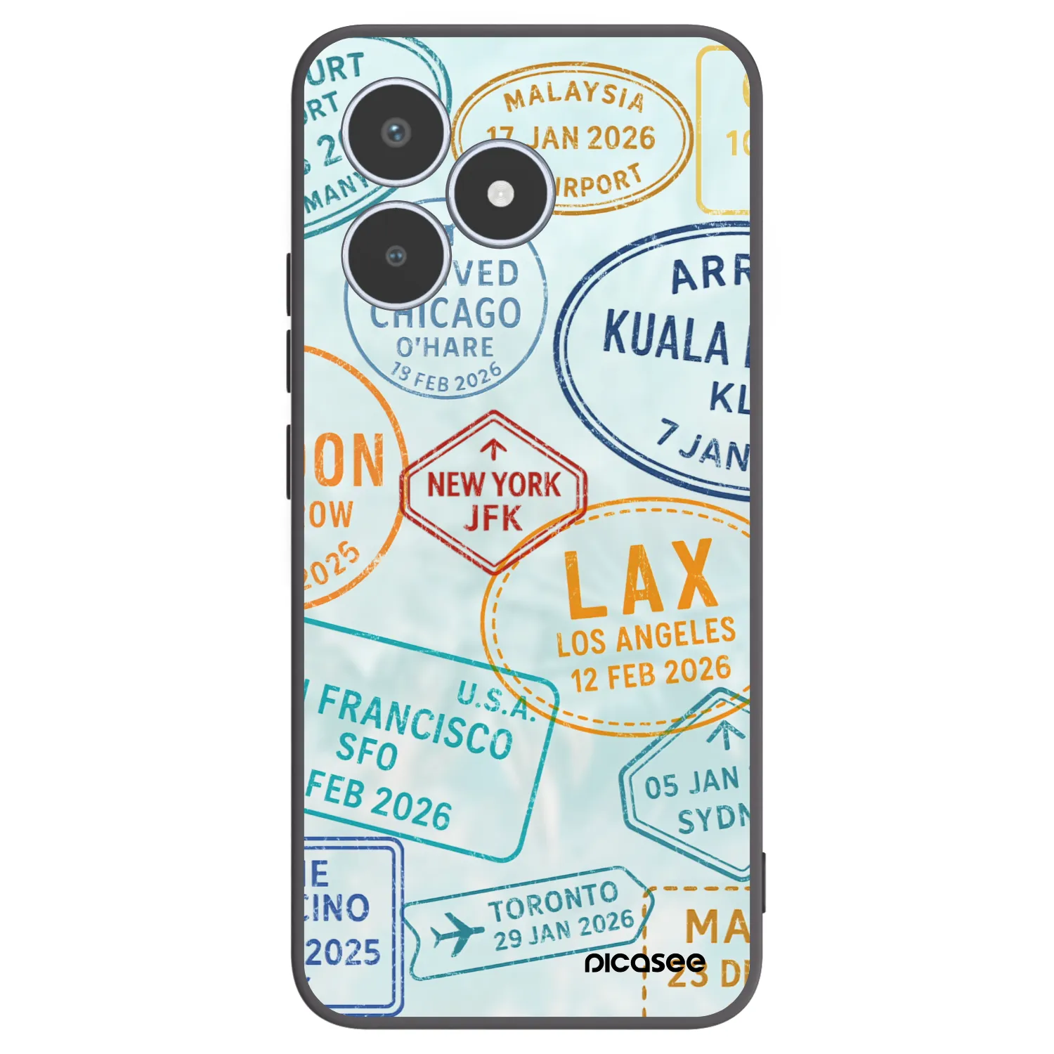 Picasee fekete szilikon tok az alábbi mobiltelefonokra Realme C53 - PASSPORT EDITION