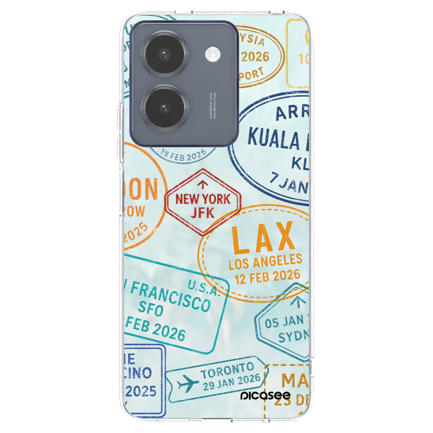 Picasee átlátszó szilikon tok az alábbi mobiltelefonokra Vivo Y36 4G - PASSPORT EDITION