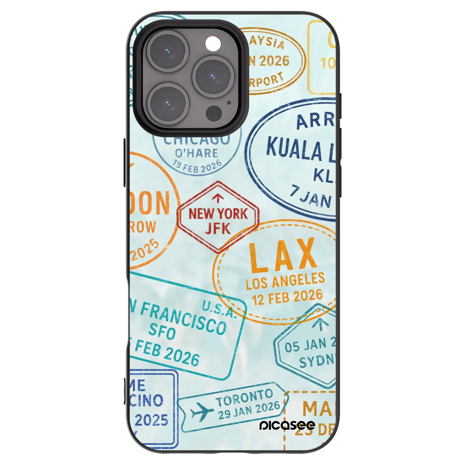 Picasee fekete szilikon tok az alábbi mobiltelefonokra Apple iPhone 16 Pro Max - PASSPORT EDITION