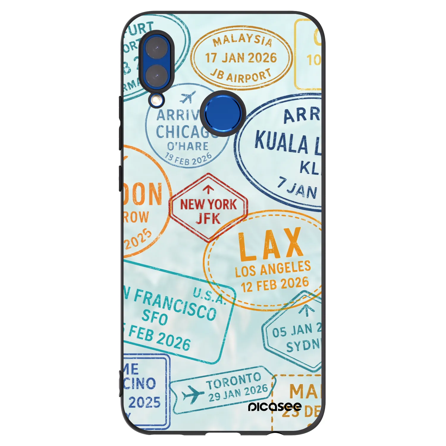 Picasee fekete szilikon tok az alábbi mobiltelefonokra Honor 10 Lite - PASSPORT EDITION