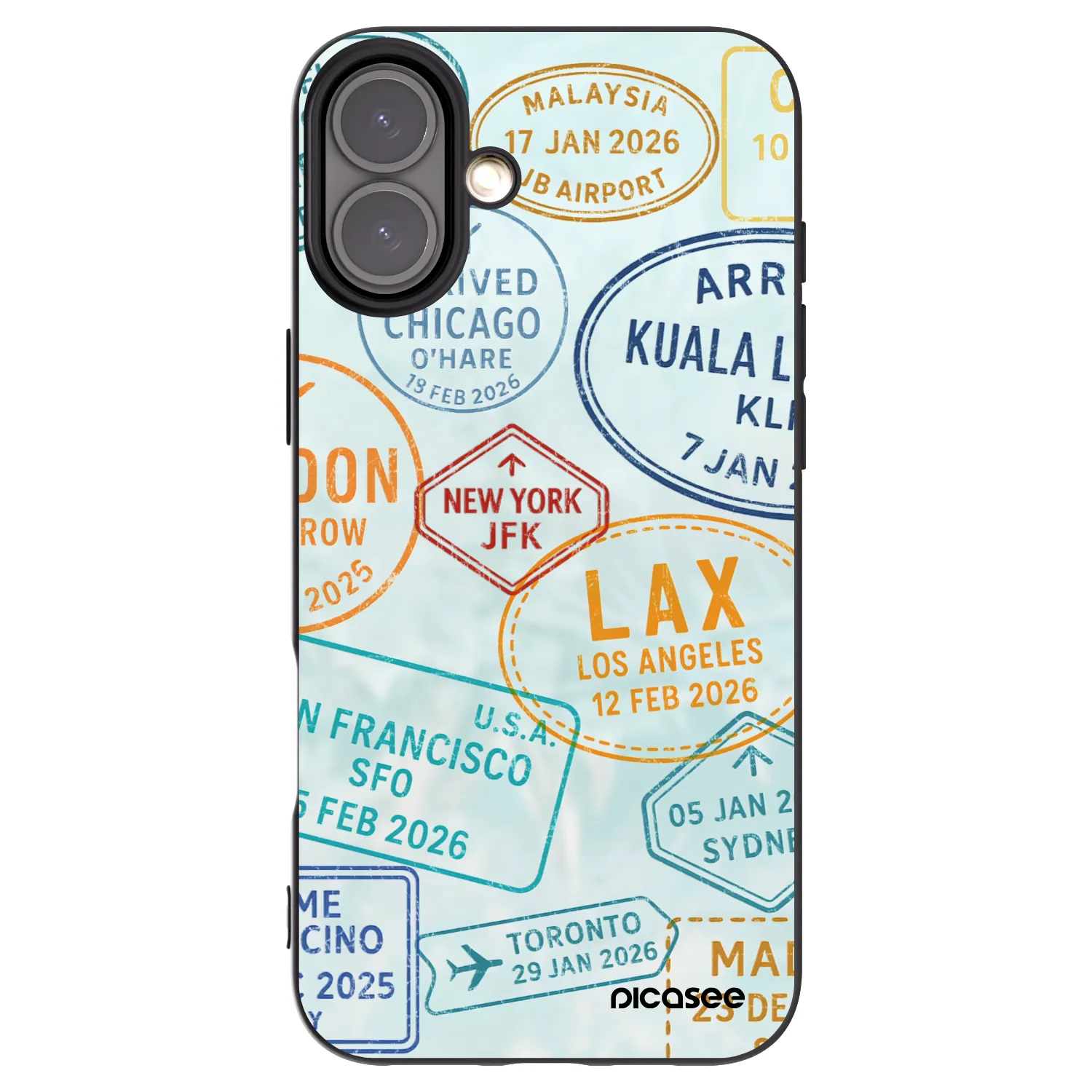Picasee fekete szilikon tok az alábbi mobiltelefonokra Apple iPhone 16 Plus - PASSPORT EDITION