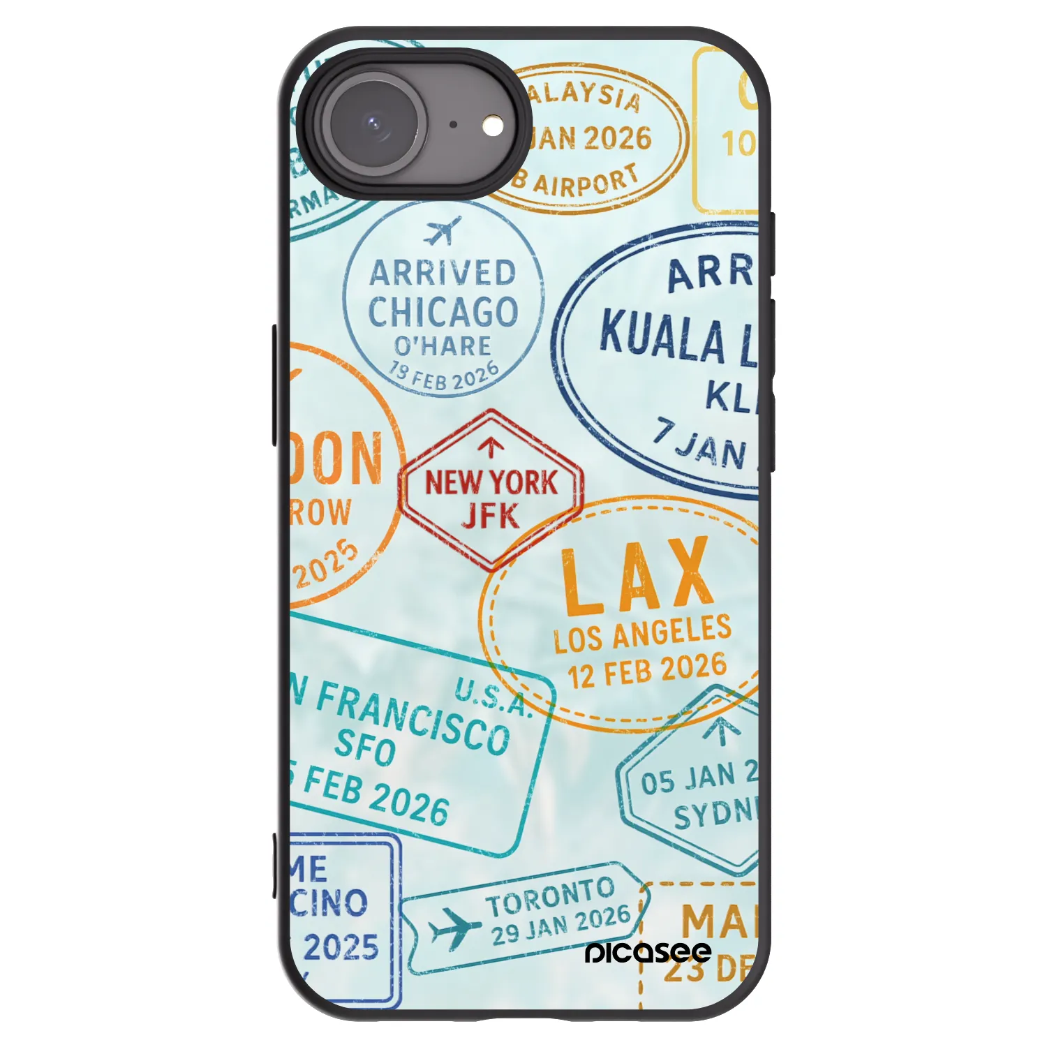 Picasee fekete szilikon tok az alábbi mobiltelefonokra Apple iPhone 16e - PASSPORT EDITION