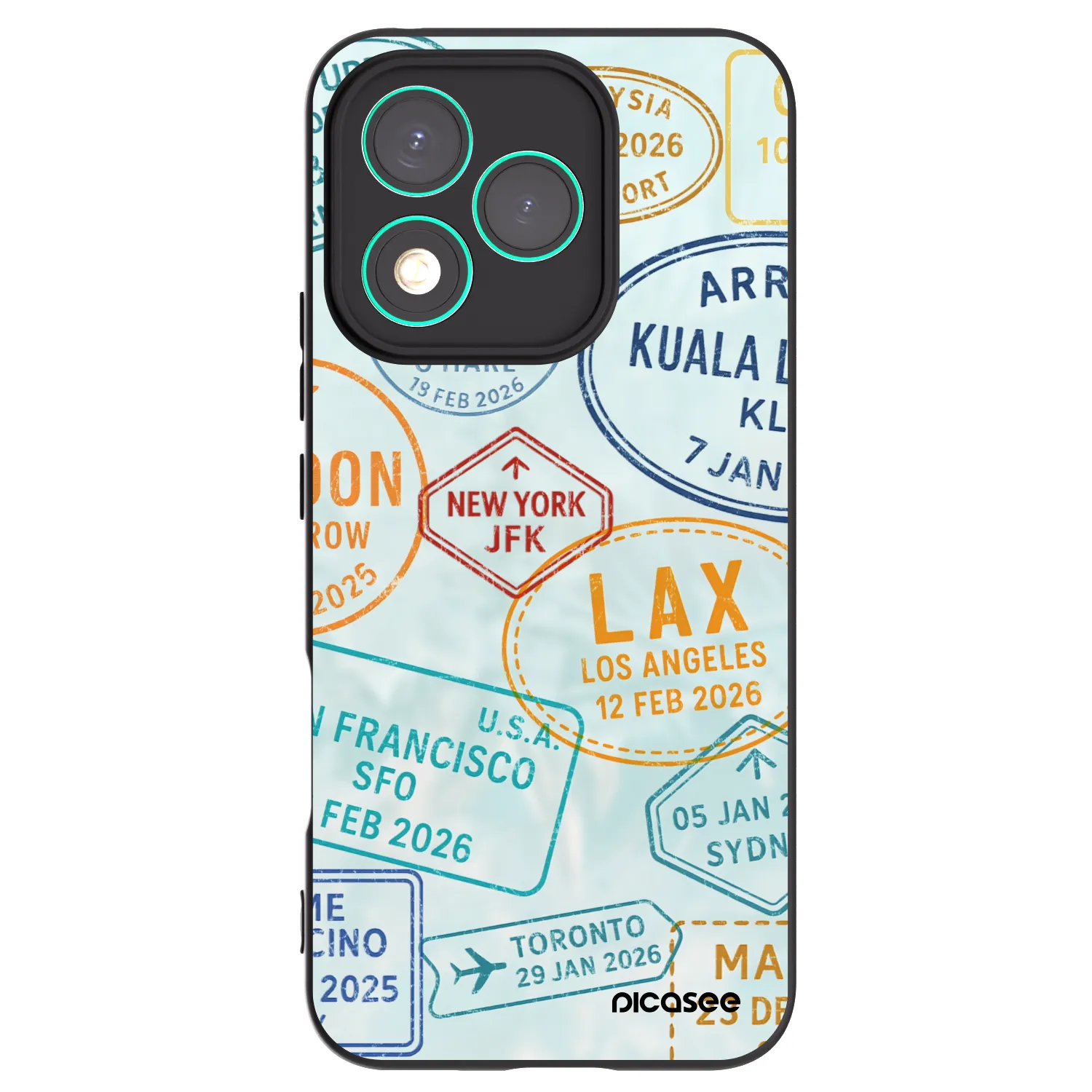 Picasee fekete szilikon tok az alábbi mobiltelefonokra Honor 400 Lite 5G - PASSPORT EDITION