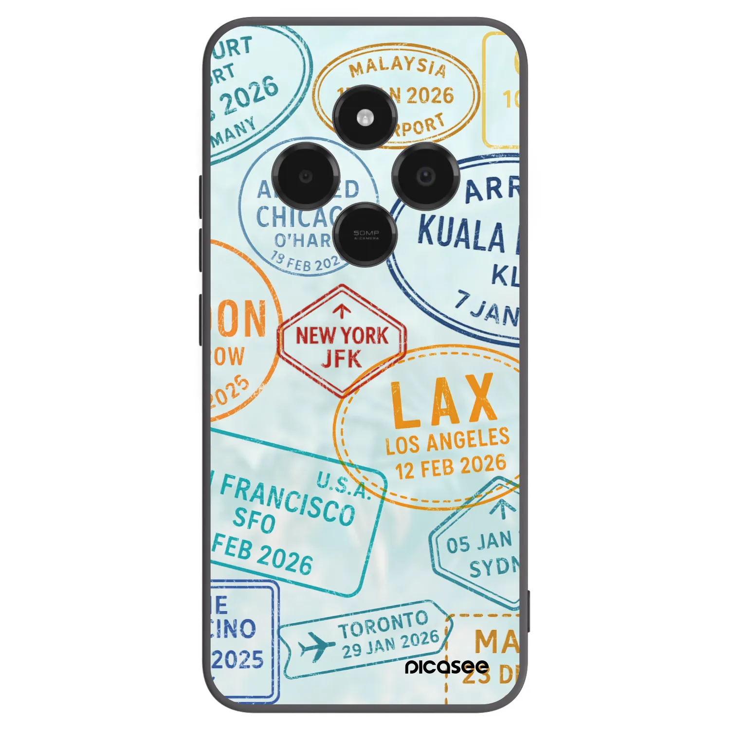 Picasee fekete szilikon tok az alábbi mobiltelefonokra Xiaomi Poco C75 - PASSPORT EDITION