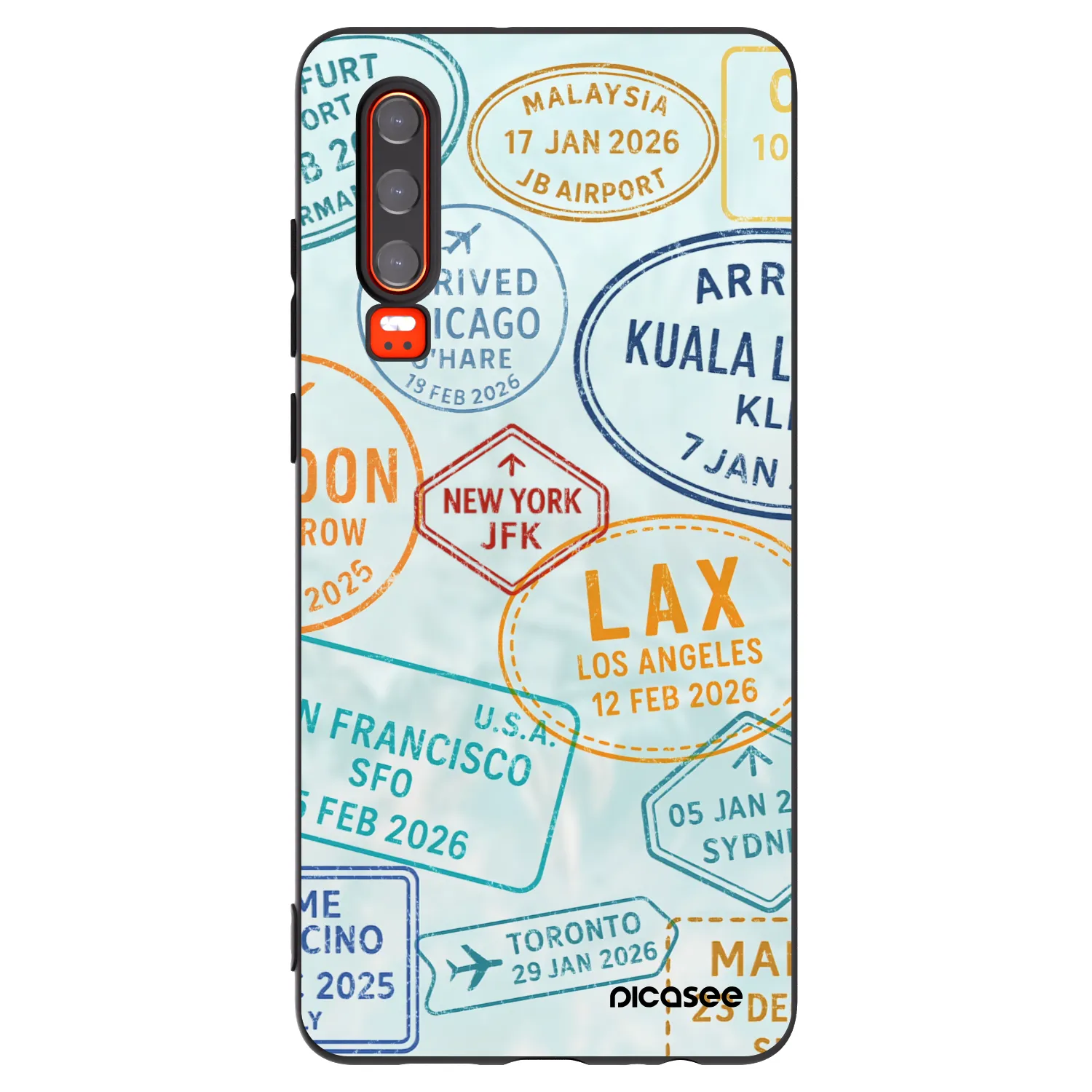 Picasee fekete szilikon tok az alábbi mobiltelefonokra Huawei P30 - PASSPORT EDITION