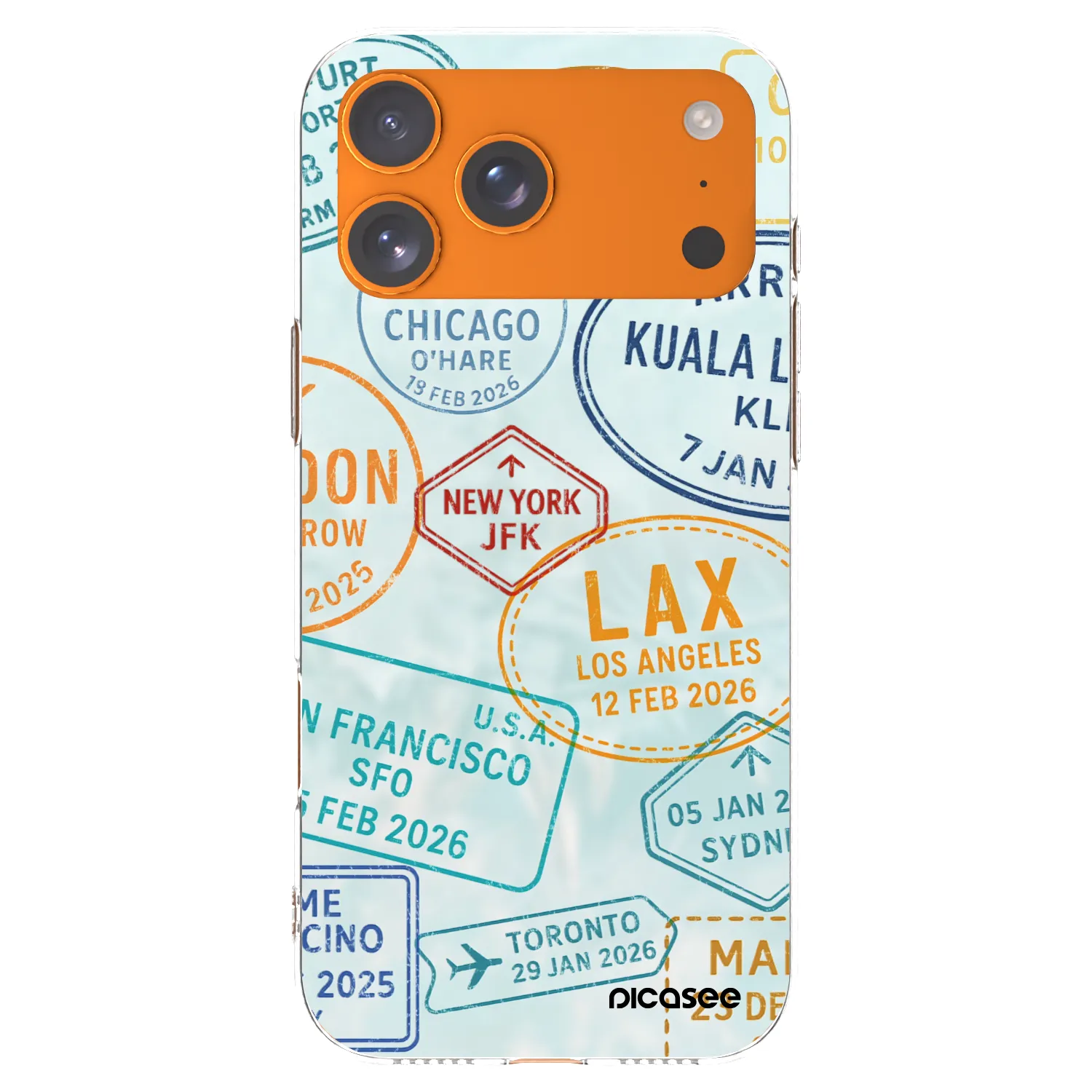 Picasee átlátszó szilikon tok az alábbi mobiltelefonokra Apple iPhone 17 Pro Max - PASSPORT EDITION