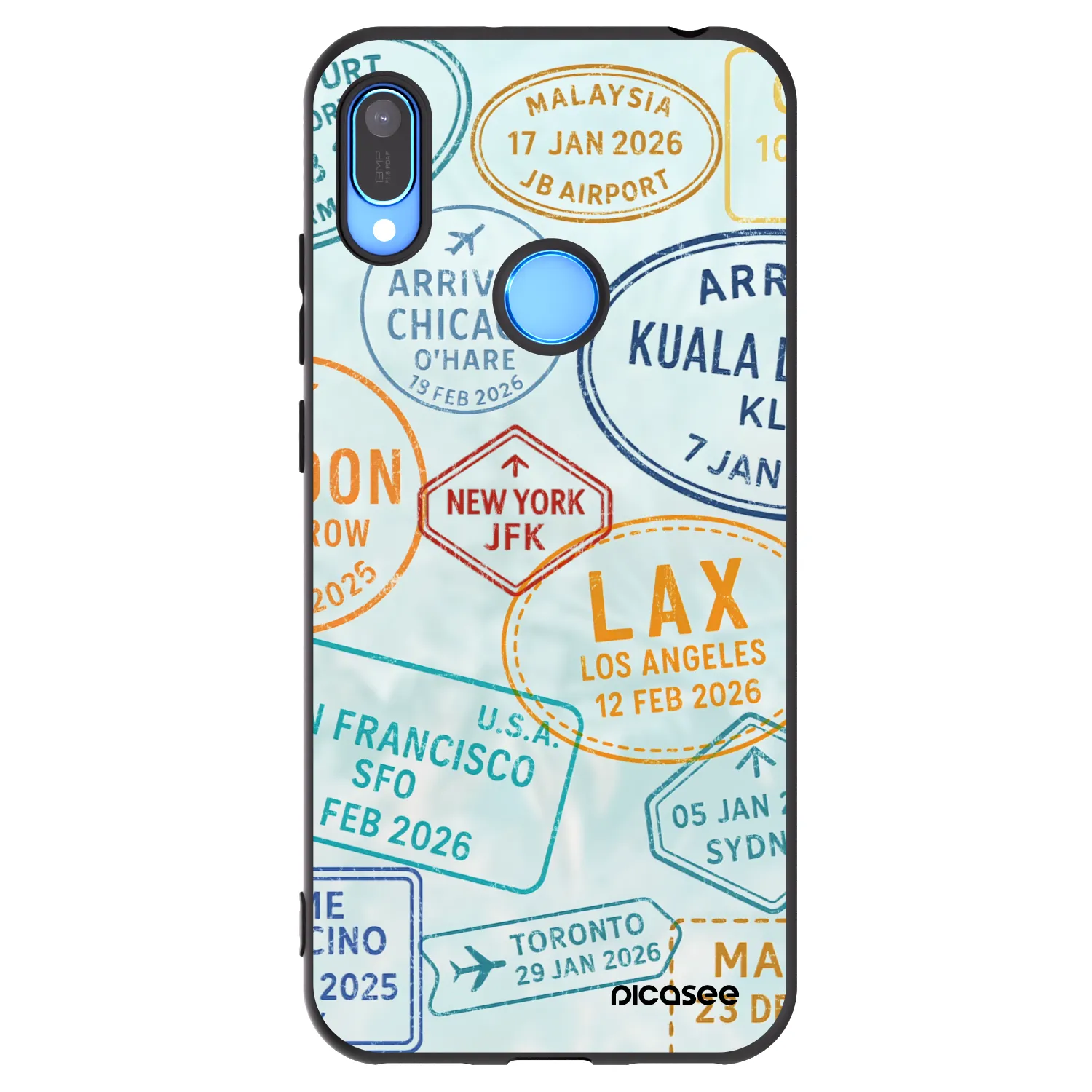 Picasee fekete szilikon tok az alábbi mobiltelefonokra Huawei Y6 2019 - PASSPORT EDITION